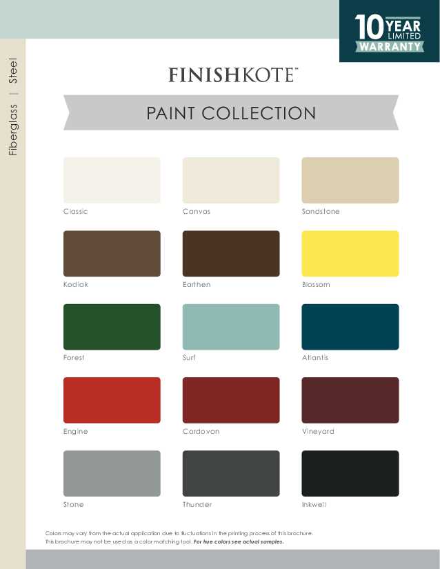 Masonite Color Chart